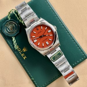 Rolex Oyster Perpetual 124300 Replica Watch Red Dial King Factory 41mm (1)