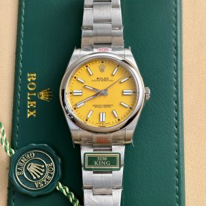 Rolex Oyster Perpetual 124300 Replica Watch Yellow Dial King Factory 41mm (2)