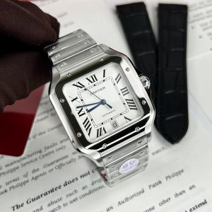 Cartier Santos WSSA0018 Replica Watches White Dial BV Factory (3)