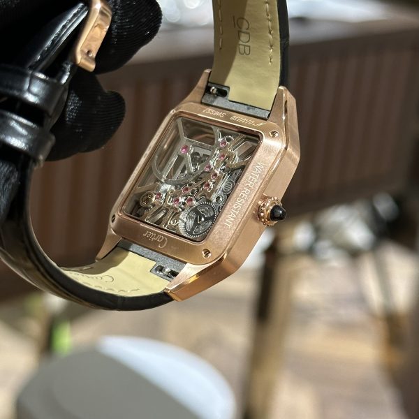 Cartier Santos de Cartier Replica Watches Rose Gold (2)