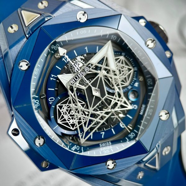 Hublot Big Bang Sang Bleu Blue Ceramic Replica Watches BBF 45mm (1)