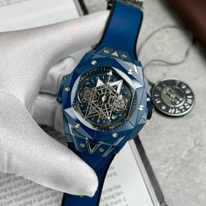 Hublot Big Bang Sang Bleu Blue Ceramic Replica Watches BBF 45mm (1)