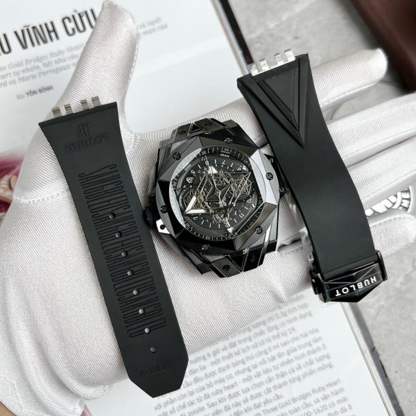 Hublot Big Bang Sang Bleu II Ceramic Black Replica Watches 45mm (8)