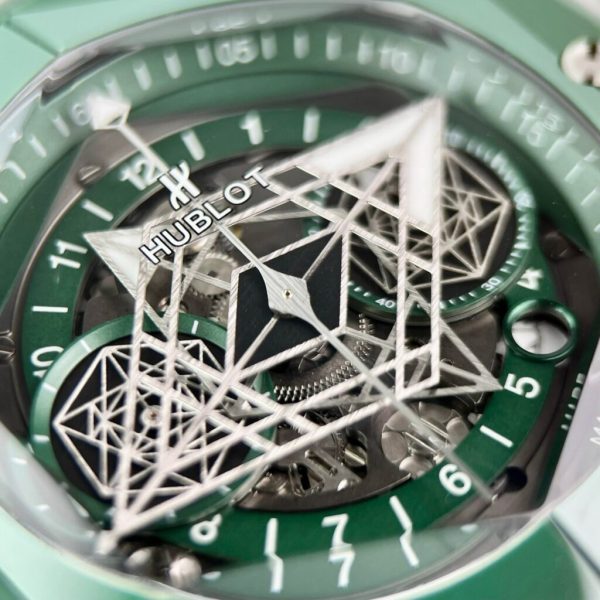 Hublot Big Bang Sang Bleu II Green Ceramic Replica Watches BBF (10)
