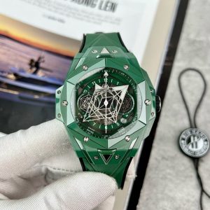 Hublot Big Bang Sang Bleu II Green Ceramic Replica Watches BBF (10)