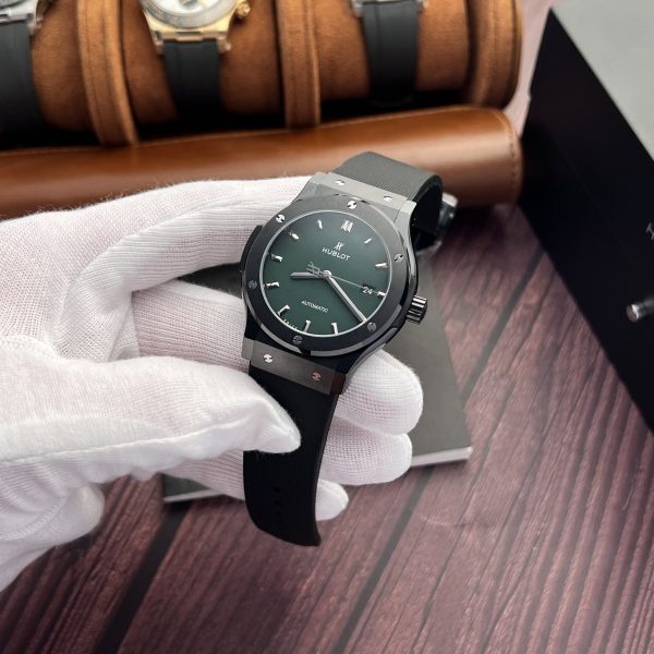Hublot Classic Fusion Ceramic Replica Watches Green Dial JJZ 42mm (1)