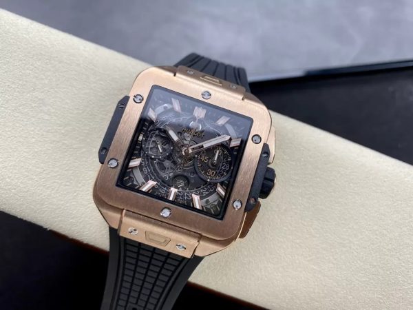 Hublot Square Bang Unico King Gold Replica Watches Best Quality 42mm (1)
