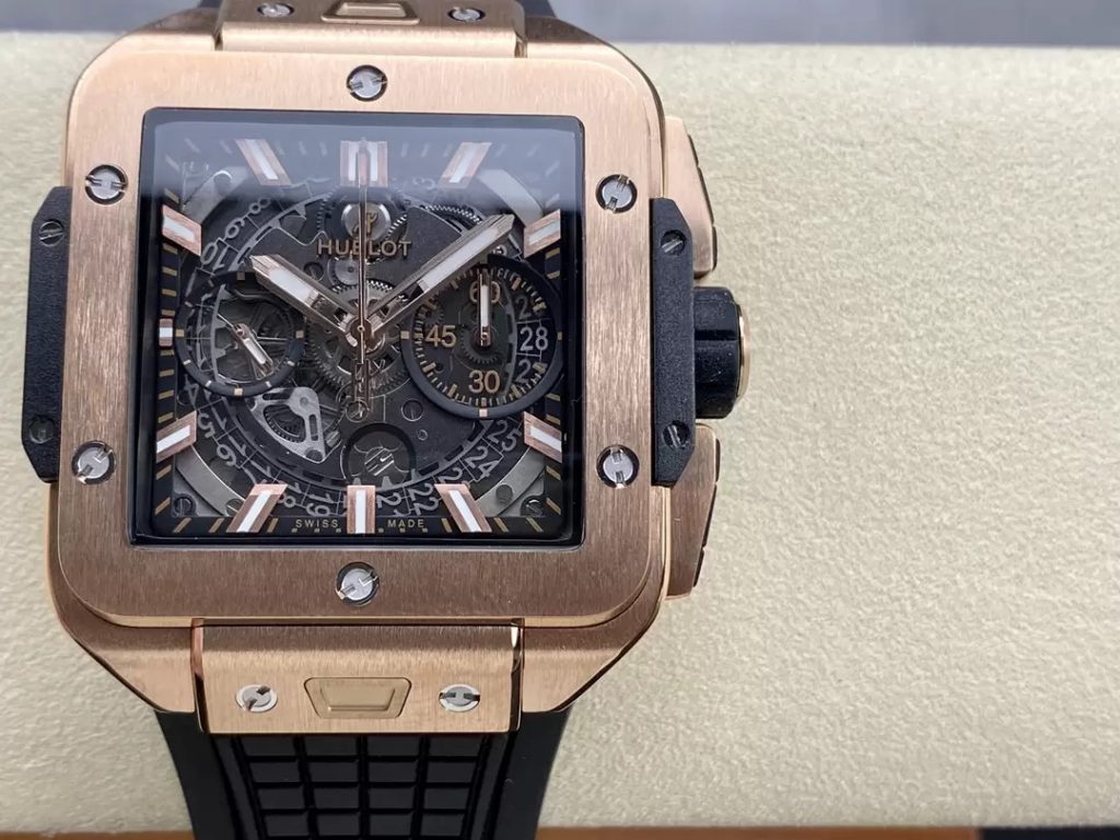 Hublot Square Bang Unico King Gold Replica Watches Best Quality 42mm (1)
