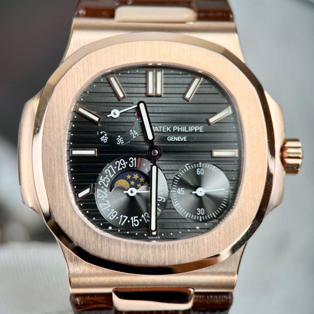 Patek Philippe Nautilus 5712R 18K Gold Wrapped Gray Dial GR Factory (9)