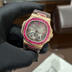 Patek Philippe Nautilus 5724 18K Gold Wrapped Custom Red Ruby 40mm (1)