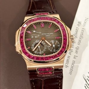 Patek Philippe Nautilus 5724 18K Gold Wrapped Custom Red Ruby 40mm (1)