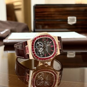 Patek Philippe Nautilus 5724 18K Gold Wrapped Custom Red Ruby 40mm (1)