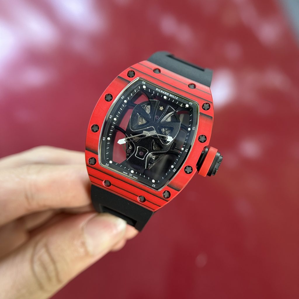 Richard Mille RM052 Skull Red Carbon Fake Watches 42mm (1)