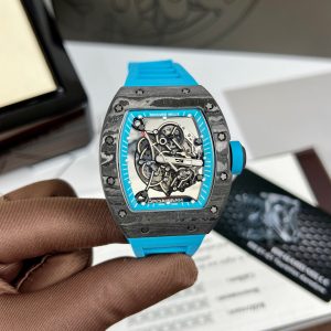 Richard Mille RM055 Replica Watches Best Quality Rubber Blue BBR 45mm (3)