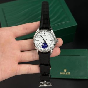 Rolex Cellini 50535 Moonphase Replica Watches Leather Men's (9)