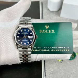 Rolex DateJust 126234 Bright Blue Diamond-Set Ruched Dial VS Factory 36mm (1)