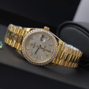Rolex Day-Date 18K Gold Wrapped Customs Moissanite Diamonds GM V3 (12)