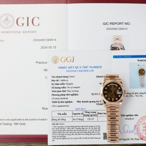 Rolex Day-Date 18K Rose Gold Wrapped Chocolate Dial GM V3 (4)