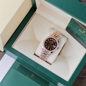 Rolex Day-Date 18K Rose Gold Wrapped Chocolate Dial GM V3 (4)