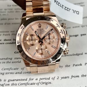Rolex Daytona 116505 Replica Watches 18K Gold Wrapped Pink Dial 40mm (1)