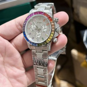 Rolex Daytona Rainbow Full Diamonds Fake Watches 40mm (5)