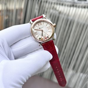 Chopard Happy Sport Replica Watches Red Leather 36mm (3)