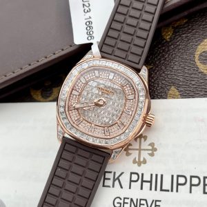 Patek Philippe Aquanaut 5062 18K Gold Wrapped Custom Full Moissanite Diamonds (1)