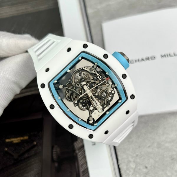 Richard Mille RM055 Bubba Watson Asia Ceramic White Replica Watches 45mm (2)