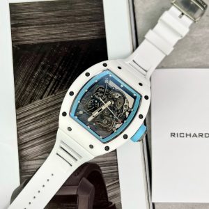 Richard Mille RM055 Bubba Watson Asia Ceramic White Replica Watches 45mm (2)