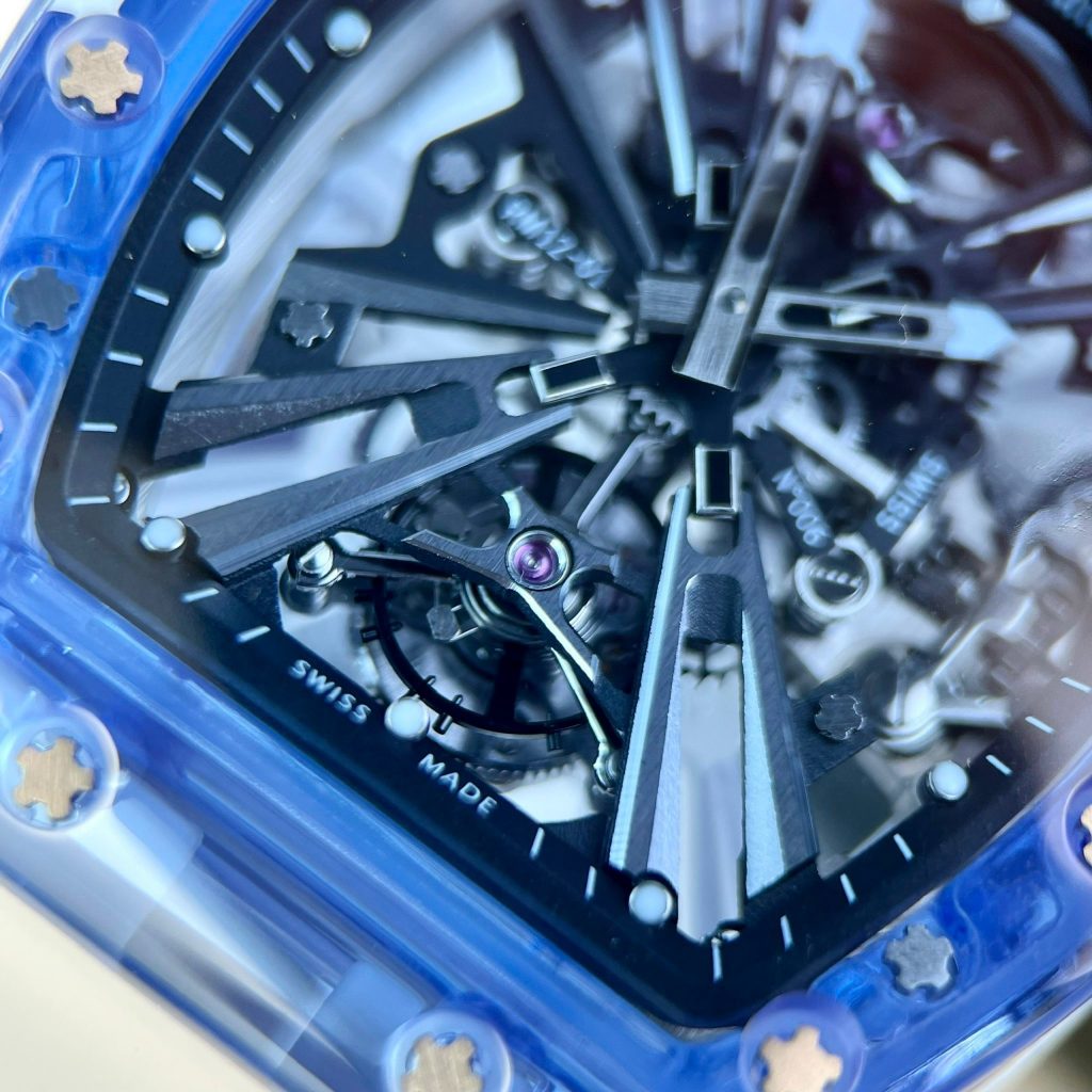 Richard Mille RM12-01 Sapphire Blue Tourbillon Replica Watches Best Quality (1)