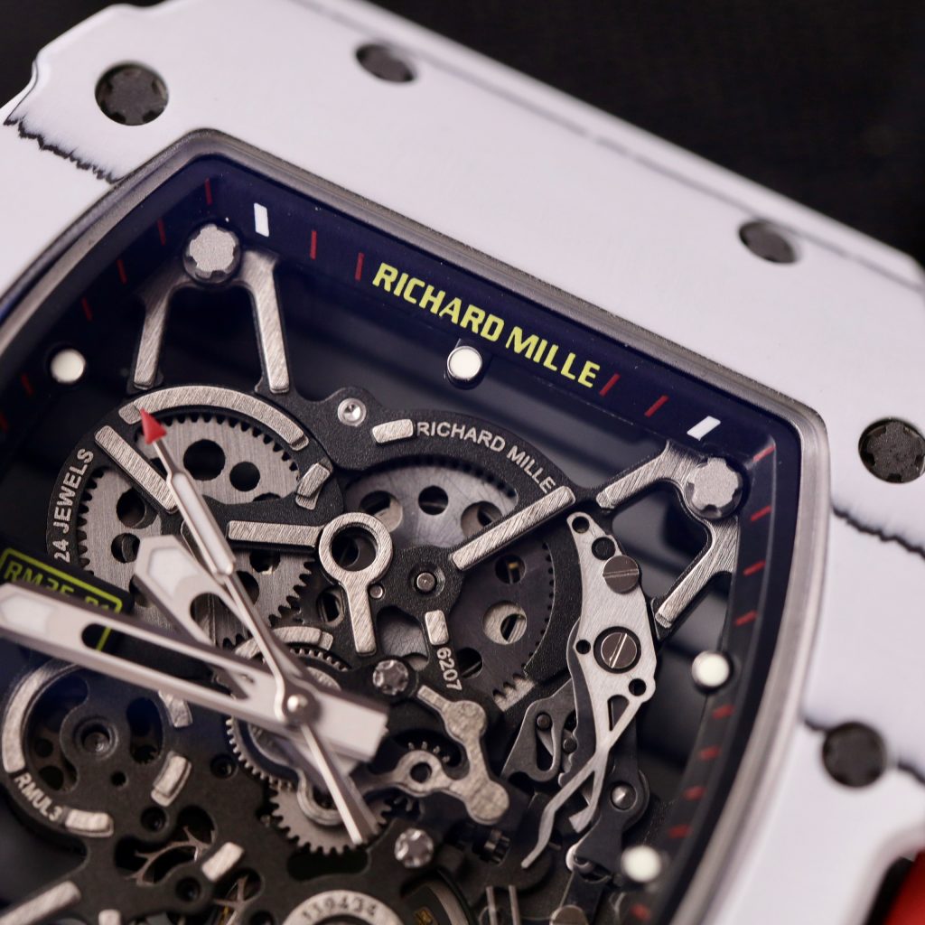 Richard Mille RM35-01 Rafael Nadal White Carbon Replica Watches BBR (1)