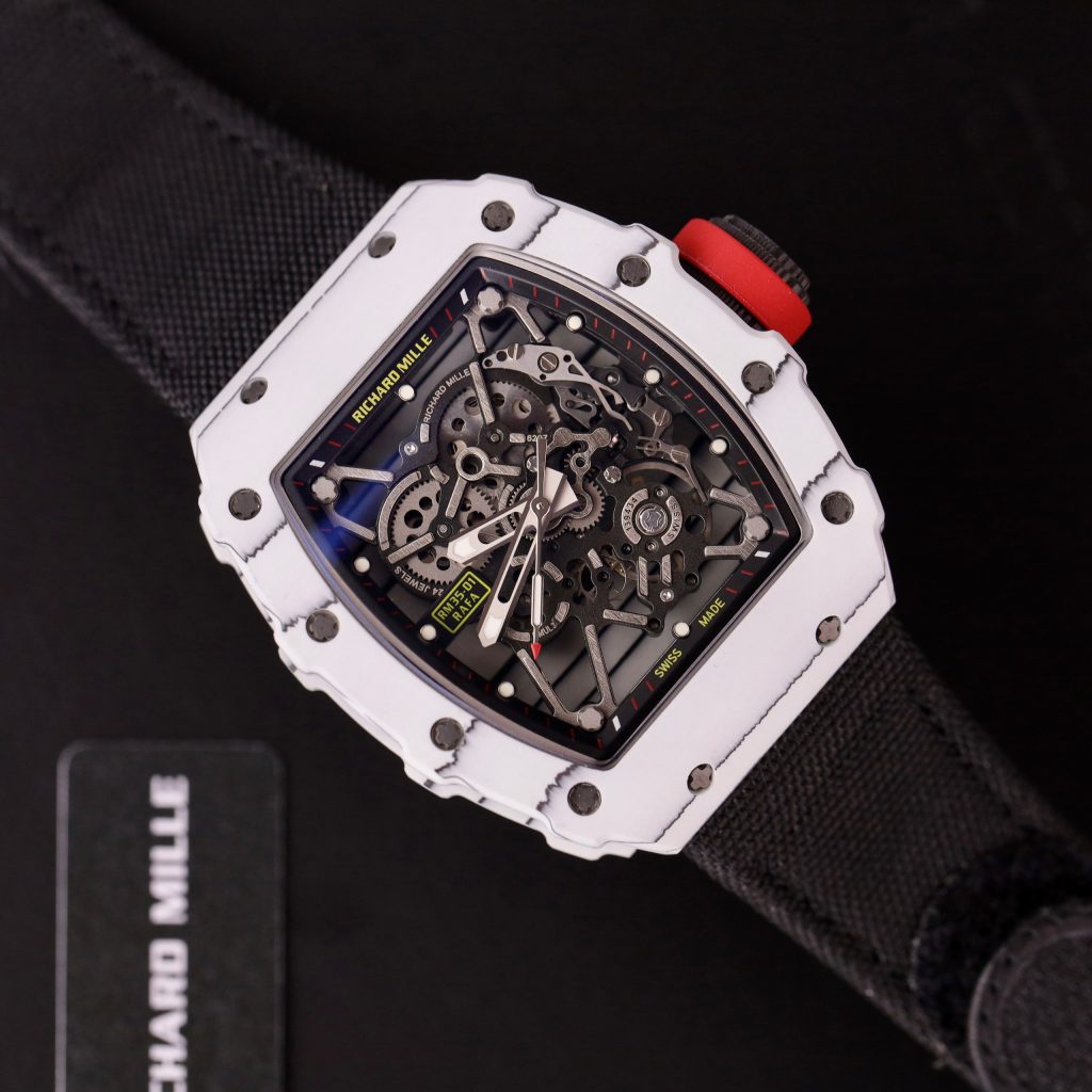 Richard Mille RM35-01 Rafael Nadal White Carbon Replica Watches BBR (1)