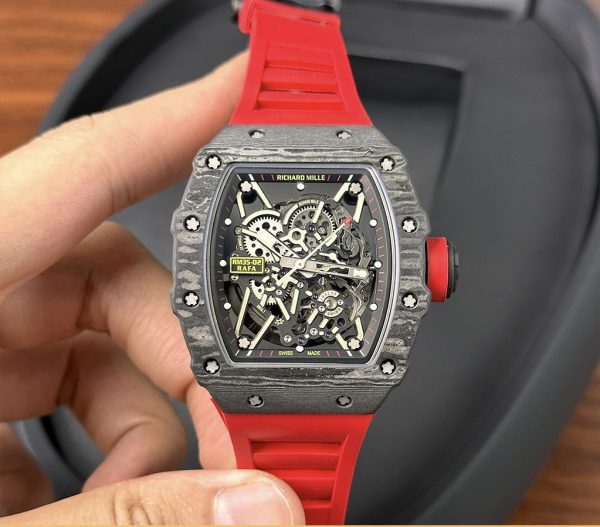 Richard Mille RM35-02 Replica Watches Best Quality Red Rubber 44mm (1)