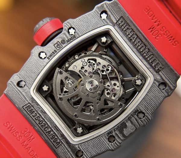 Richard Mille RM35-02 Replica Watches Best Quality Red Rubber 44mm (1)