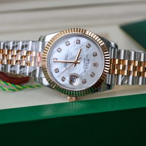 Rolex DateJust 126331 Mother Of Peal Dial Moissanite Gold Wrapped 41mm (3)