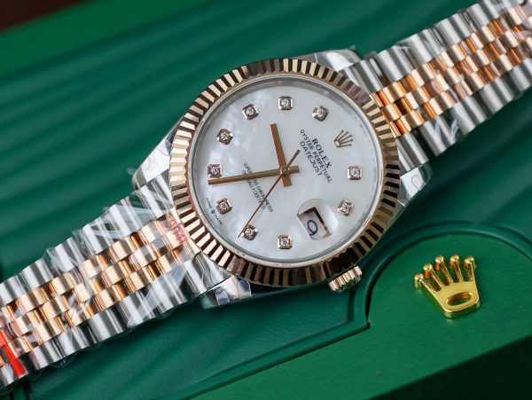 Rolex DateJust 126331 Mother Of Peal Dial Moissanite Gold Wrapped 41mm (3)