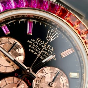 Rolex Daytona 18K Rose Gold Wrapped and Moissanite Diamonds Rep 11