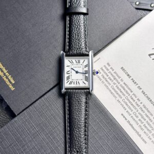 Cartier Tank Solo Replica Watches AF Factory Black Leather Strap (1)