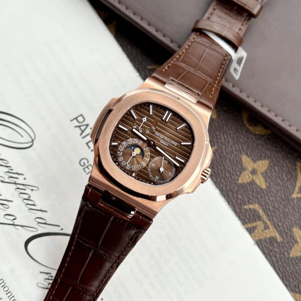 Patek Philippe Nautilus 5712R Gold Wrapped ZF Factory Brown Strap 40mm (9)