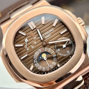 Patek Philippe Nautilus 5712R Gold Wrapped ZF Factory Brown Strap 40mm (9)