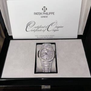 Patek Philippe Nautilus 5719 Custom Full Moissanite Diamonds 40mm (1)