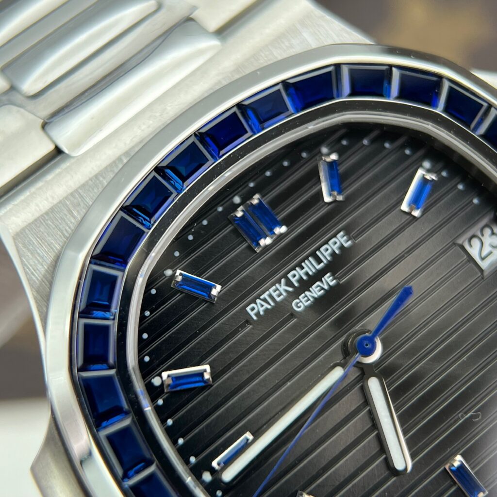 Patek Philippe Nautilus 5723 Custom Synthetic Blue Sapphire 40mm (1)