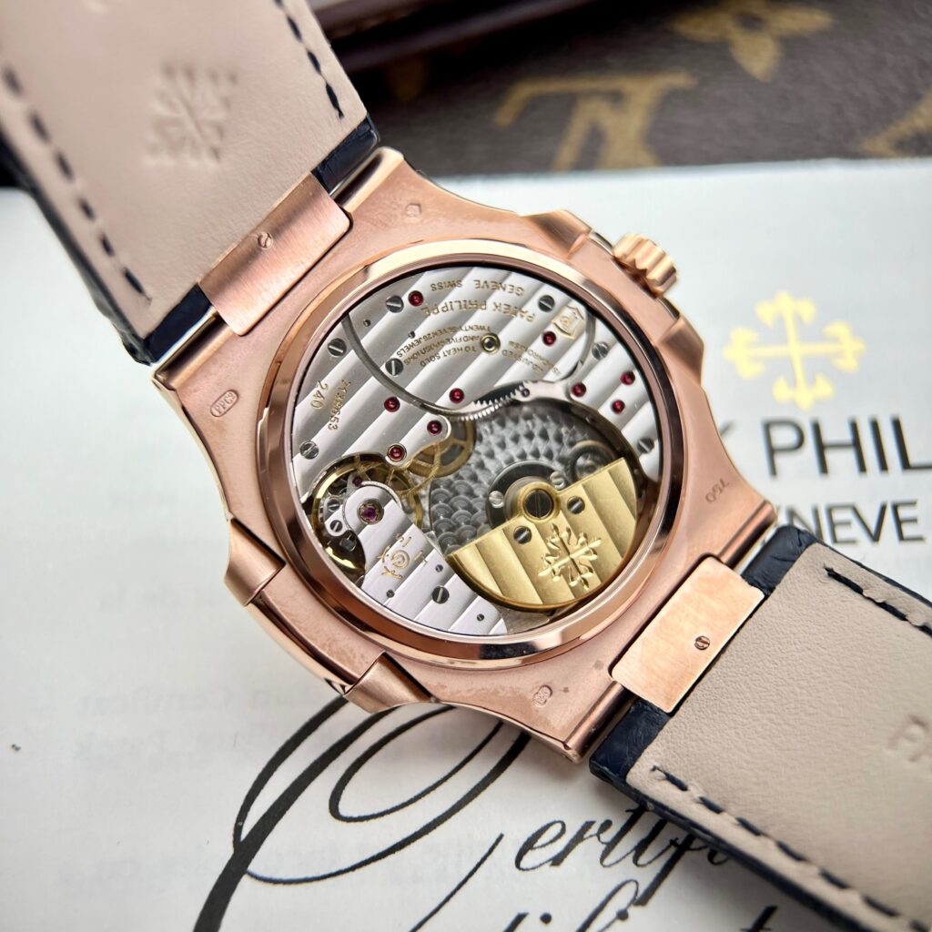 Patek Philippe Nautilus 5724R Gold Wrapped Custom Moissanite Baguette ZF 40mm (1)