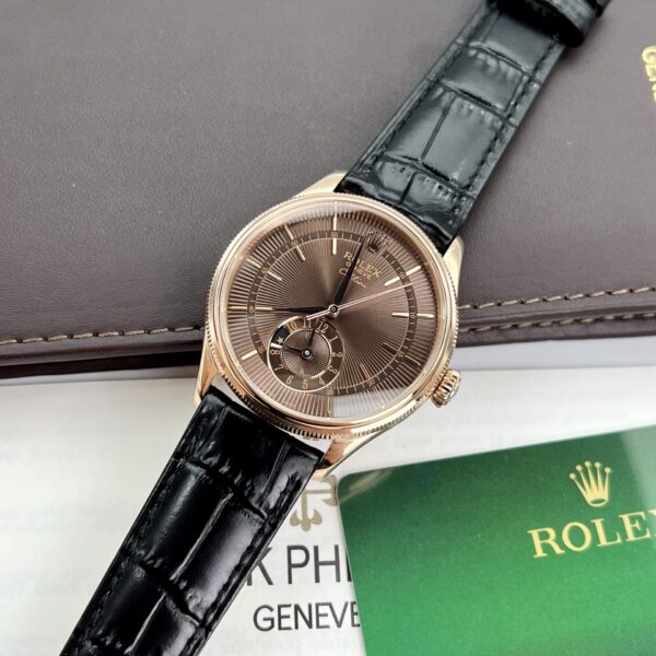 Rolex Cellini Dual Time 50525 Replica Watch Chocolate Dial 39mm (1)