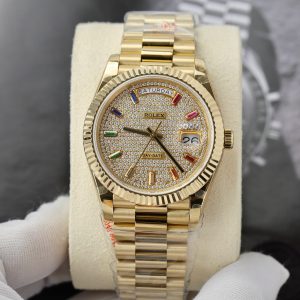 Rolex Day-Date 18K Gold Wrapped Custom Moissanite Diamonds GM V3