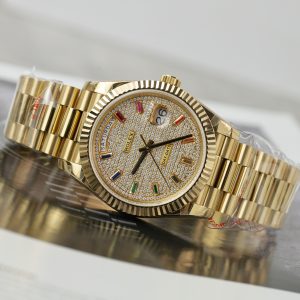 Rolex Day-Date 18K Gold Wrapped Custom Moissanite Diamonds GM V3