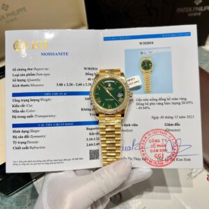 Rolex Day-Date 228238 Gold Wrapped Custom Moissanite Baguette Diamonds 40mm (1)