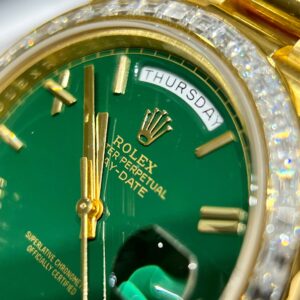 Rolex Day-Date 228238 Gold Wrapped Custom Moissanite Baguette Diamonds 40mm (1)