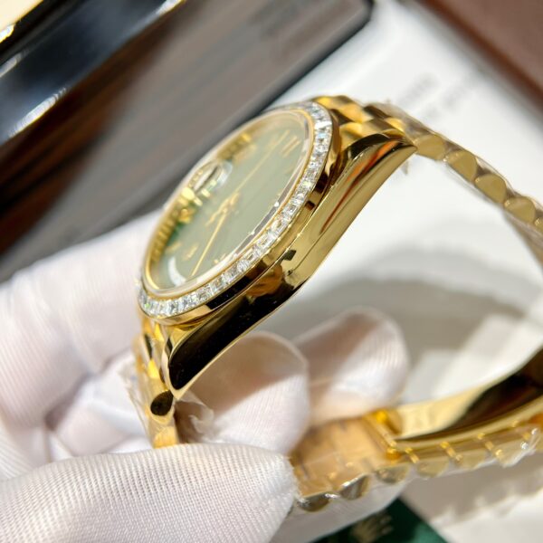 Rolex Day-Date 228238 Gold Wrapped Custom Moissanite Baguette Diamonds 40mm (1)