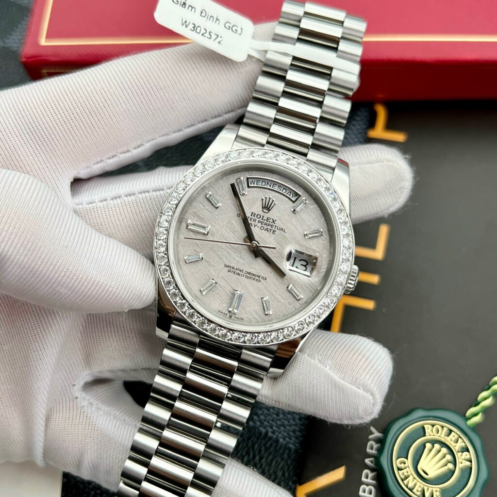 Rolex Day-Date Meteorite Moissanite Diamonds Bezel GM Factory 40mm (2)